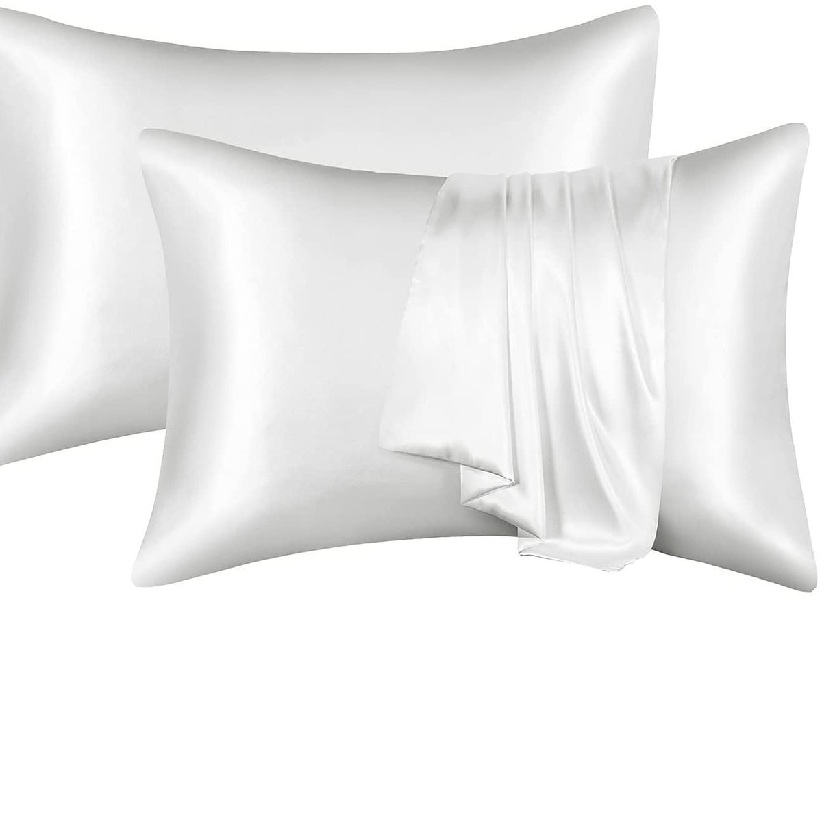 Satin Pillowcase Set – Solid Color, Silky Soft, Set of 2