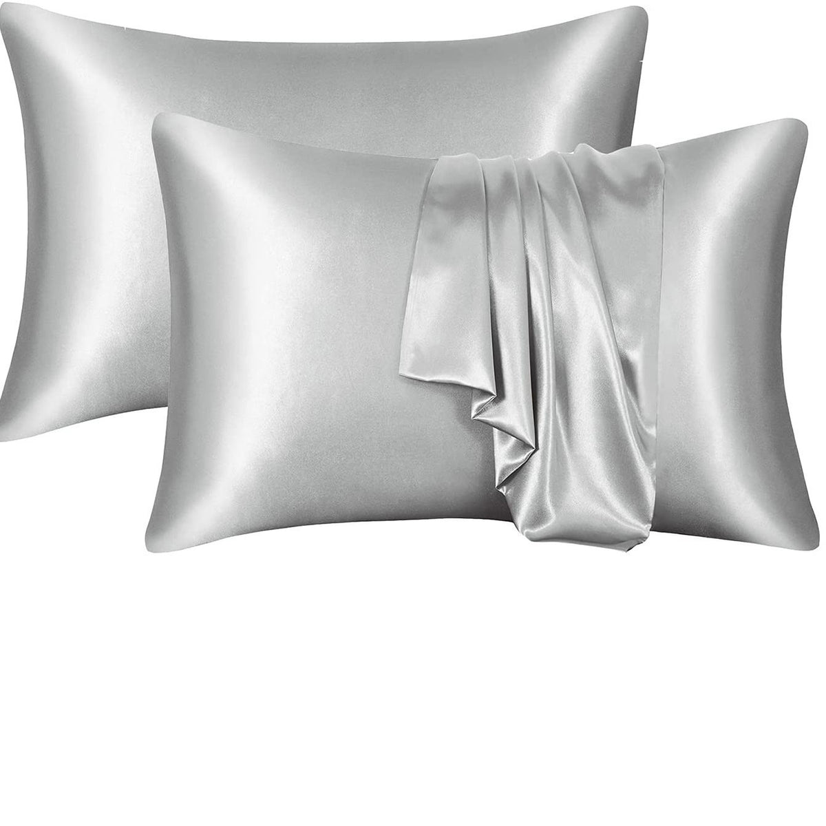 Satin Pillowcase Set – Solid Color, Silky Soft, Set of 2