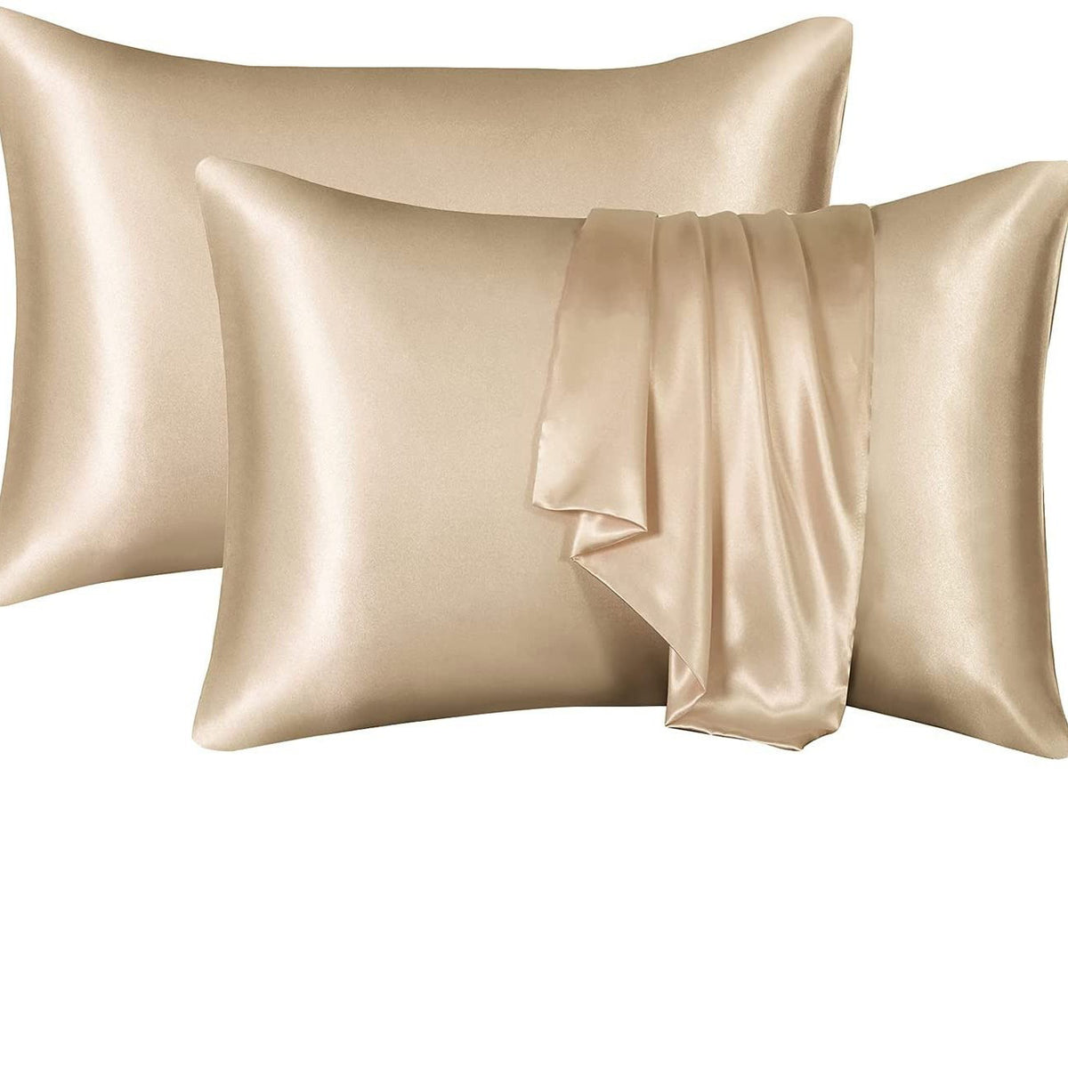 Satin Pillowcase Set – Solid Color, Silky Soft, Set of 2